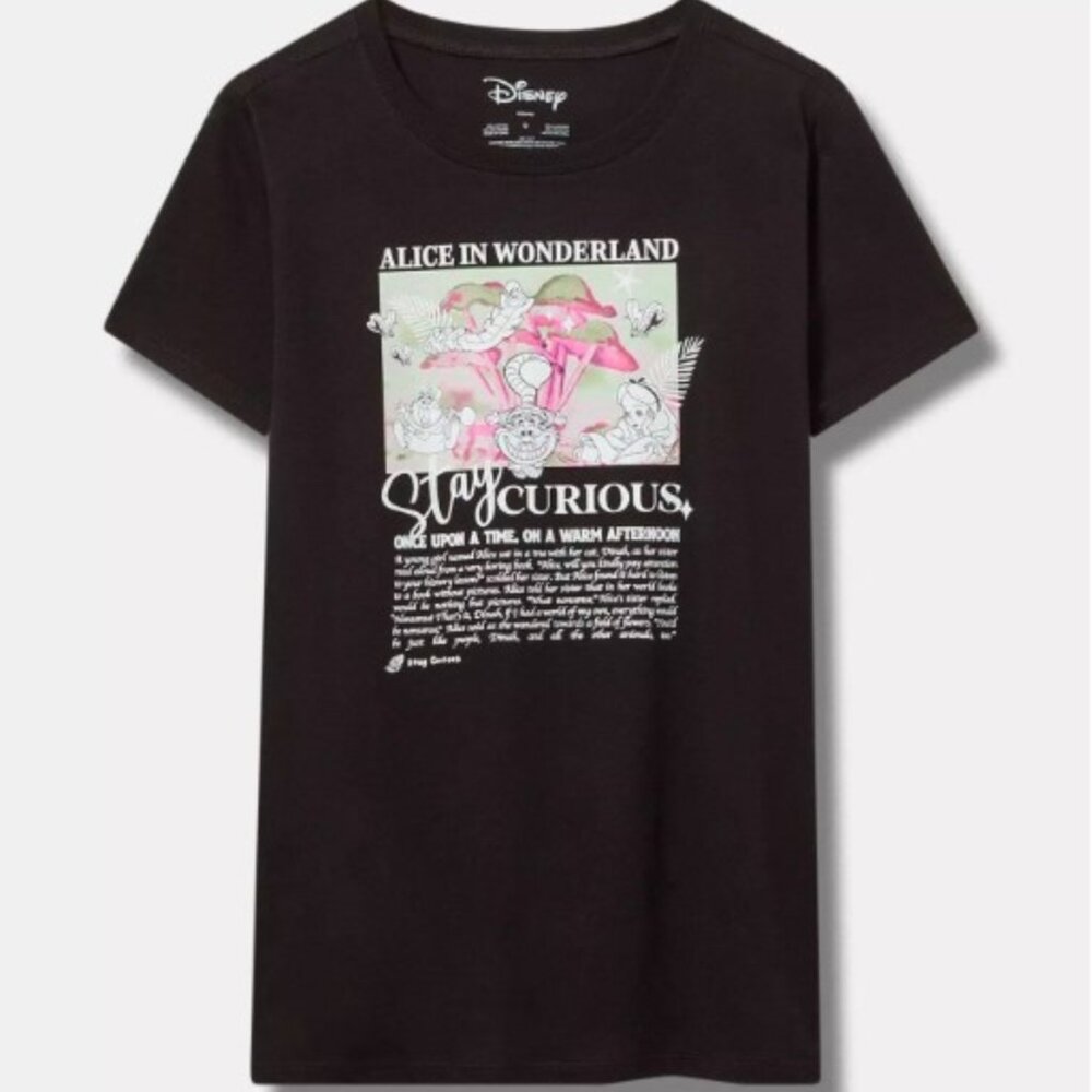 Disney Alice In Wonderland Classic Fit Tee - NWT Women Size 0